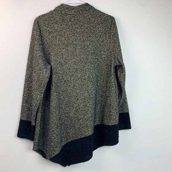 Piccadilly V cowl neck space dye knit & chenille asymmetrical tunic sweater EUC - Picture 5 of 8